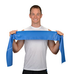 Blue resistance exercise band