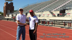 OSU track coach and Dr. Van Such