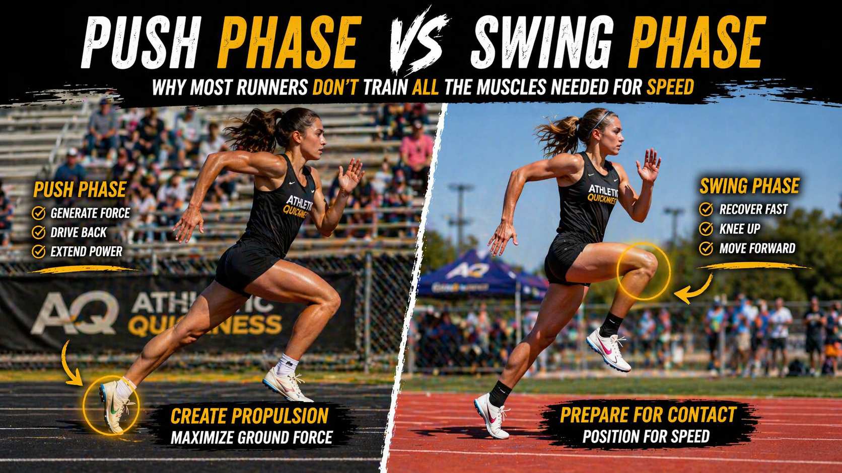 push phase vs swing phase in running